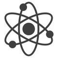 Atom Electrons Flat Icon Image Royalty Free Stock Photo