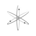 Atom electrons icon isolated on white background Royalty Free Stock Photo