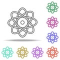 atom energy outline icon. Elements of Ecology in multi color style icons. Simple icon for websites, web design, mobile app, info Royalty Free Stock Photo