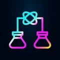 Atom, flask, test tube nolan icon. Simple thin line, outline vector of bioengineering icons for ui and ux, website or mobile