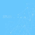 Atom geometric structure. Abstract polygonal with connecting dots and lines. Global connect element. Data concept vector Royalty Free Stock Photo