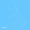 Atom geometric structure. Abstract polygonal with connecting dots and lines. Global connect element. Data concept vector Royalty Free Stock Photo