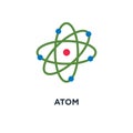 atom icon. atom concept symbol design, chemistry & science resea