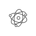 atom icon. Element of science illustration. Thin line illustration for website design and development, app development. Premium ou Royalty Free Stock Photo