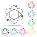 atom icon. Elements in multi colored icons for mobile concept and web apps. Icons for website design and development, app developm Royalty Free Stock Photo