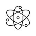 Atom icon isolated on white background from science collection. Royalty Free Stock Photo