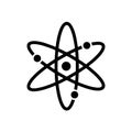 Atom icon isolated on white background from science collection. Royalty Free Stock Photo