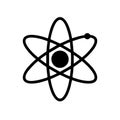Atom icon isolated on white background from science collection. Royalty Free Stock Photo