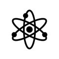 Atom icon isolated on white background from science collection. Royalty Free Stock Photo