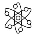 Atom icon. Molecule or atom symbol. Vector illustration isolated on white Royalty Free Stock Photo