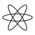 Atom icon. Molecule or atom symbol. Vector illustration isolated on white Royalty Free Stock Photo