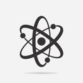 Atom icon. Molecule chemical sign on light background. Vector Royalty Free Stock Photo