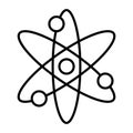 Atom icon. Molecule or atom symbol. Vector illustration isolated on white Royalty Free Stock Photo