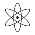 Atom icon. Physics scientific element model vector.Sciense simbol