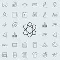 atom icon. school icons universal set for web and mobile Royalty Free Stock Photo