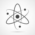 Atom icon.Concept of technological design of elementary particle