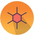 Atom Isolated Vector icon that can easily modify or edit Royalty Free Stock Photo