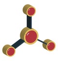 Atom Isolated Vector Icon Editable Royalty Free Stock Photo