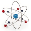 Atom isolated on white background