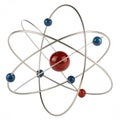 Atom isolated on white background