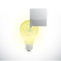 Atom light bulb illustration design Royalty Free Stock Photo