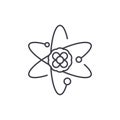 Atom line icon concept. Atom vector linear illustration, symbol, sign