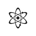 Atom line icon. nuclear power symbol. science and quantum physics symbol