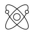 Atom line style icon vector design