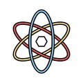 Atom Line vector icon which can easily modify or edit Royalty Free Stock Photo