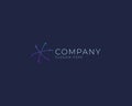 Atom logo icon modern minimal design vector image