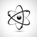 Atom logo symbol 3d Royalty Free Stock Photo