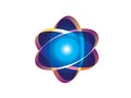 Atom logo symbol vector Royalty Free Stock Photo