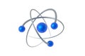 Atom model isolated on white background Royalty Free Stock Photo