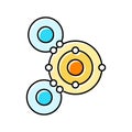 atom molecular structure color icon vector illustration Royalty Free Stock Photo