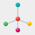 Atom molecule chemical vector illustration symbol