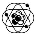 Atom molecule icon, simple style Royalty Free Stock Photo