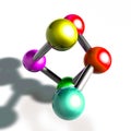 Atom molecule illustration Royalty Free Stock Photo