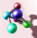 Atom molecule illustration Royalty Free Stock Photo