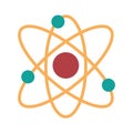 Atom molecule isolated icon design