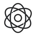 Atom molecule laboratory science and research line style icon