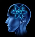 Atom molecule science symbol brain