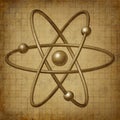 Atom molecule science symbol grunge Royalty Free Stock Photo