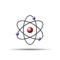 Atom molecule symbol, flat icon