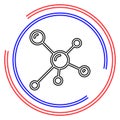 Atom molecules vector icon