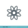 Atom Nuclear Icon Vector Logo Template Illustration Design. Vector EPS 10 Royalty Free Stock Photo