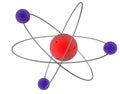 Atom nucleus and electrons