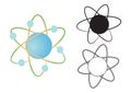 Atom nucleus - vector Royalty Free Stock Photo