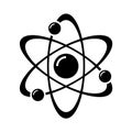 Atom Part on White Bakground. Vector Royalty Free Stock Photo