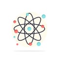 Atom, Particle, Molecule, Physics Abstract Circle Background Flat color Icon