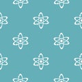 Atom pattern seamless blue